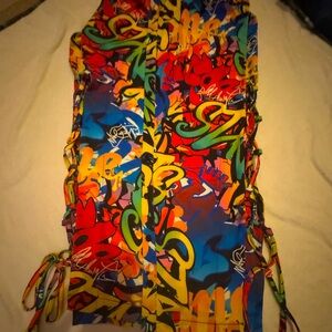 Street art mini dress